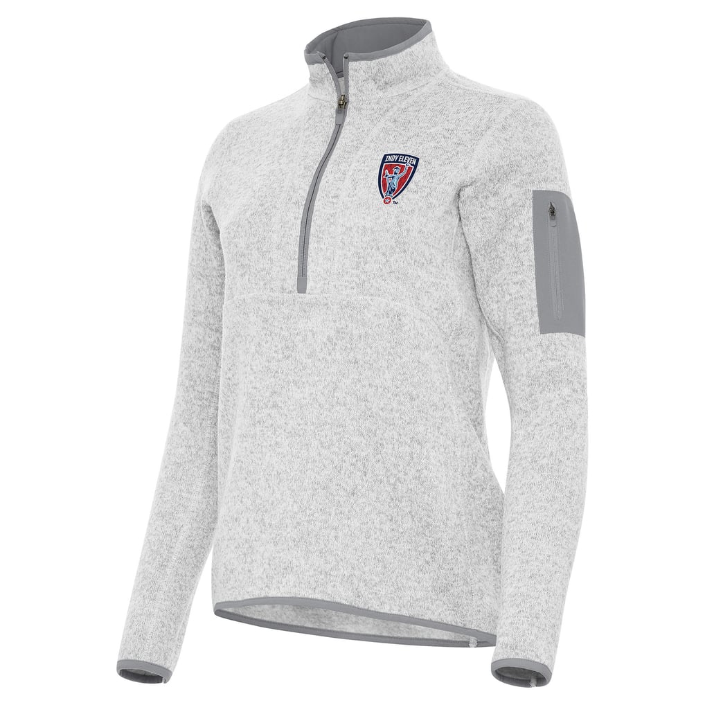  Indy Eleven Antigua Women's Fortune Half-Zip Pullover - Heather Gray